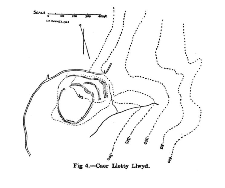 Site plan of Caer Lletty Llwyd