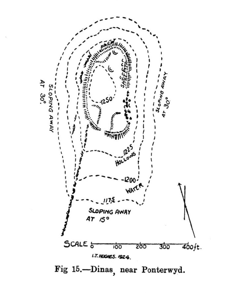 Site plan Dinas near Ponterwyd