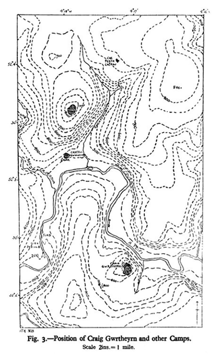 Position of Craig Gwrtheyrn and other Camps