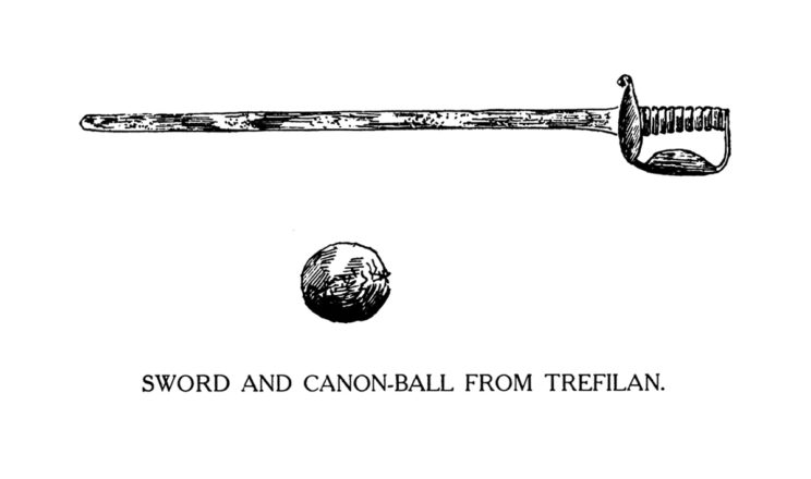 Sword and Canon-Ball from Trefilan