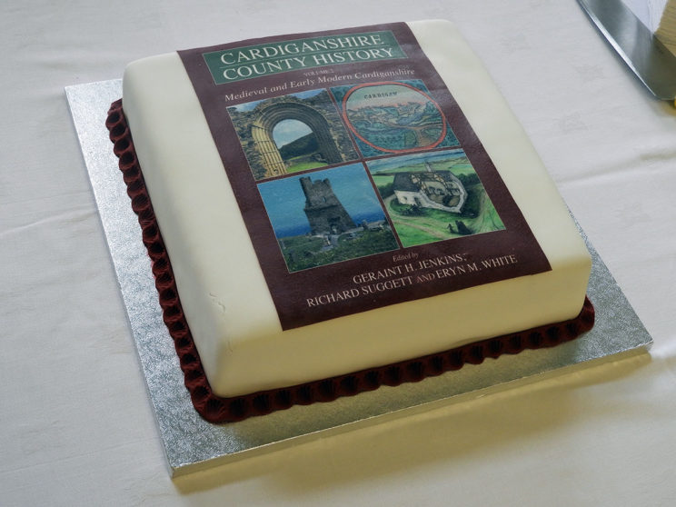 Book Launch cake Cardiganshire County History Volume 2, Medieval and Early Modern Cardiganshire